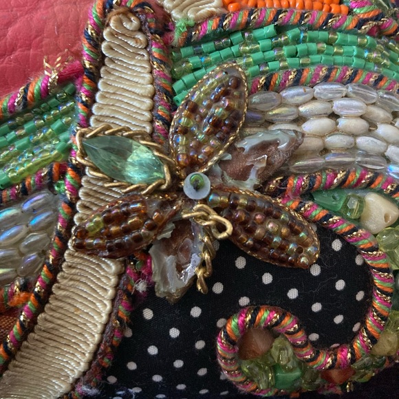 Floral Beaded Patchwork Mary Frances Handbag - Picture 5 of 11